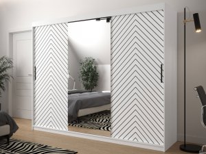 Szafa przesuwna z lustrem Ratintu 250 cm Szafa przesuwna z lustrem Ratintu 250 cm